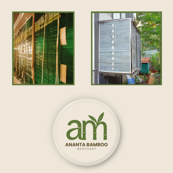 Bamboo Roll-Up Blinds – Natural Shade - Image 4