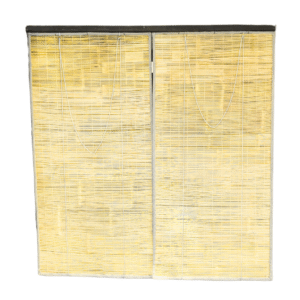Bamboo Roll-Up Blinds – Natural Shade - Sunflower Yellow, 4 ft x 7 ft